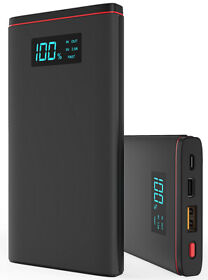 External-pb12000-alum-a 12000 Mah Usb-c Quick Charge Portable Power Bank With Led For Sonim Xp5s Xp8