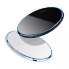 Lw-x8 15w Ultra Thin Mirror Qi Wireless Portable Fast Charger With Led Display Light