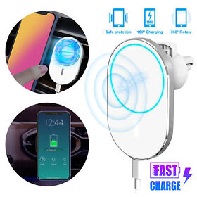 15w Wireless Magnetic Car Vent Mount Holder Charger For Iphone 12 Mini Pro Max
