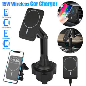 15w Wireless Magnetic Charge 2in1 Car Mount Holder For Iphone 13 Pro Max Mag Safe
