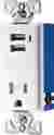 Tr7740-w 2-pole Cooper Wiring Devices Combination Usb Charger With Tamper Resistant Receptacle 3-wire G 710069004511