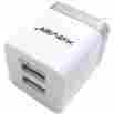 Wall-usb2-sl 2-port Xavier Usb Wall Charger Silver White 812928019206