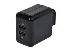 11007 2 Wall Port Black - Charger Usb Android Monoprice Apple 3.4a