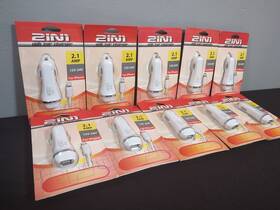 2n1ccip6-wh 2in1 Lot 10 Apple Iphone Usb Car Charger Power Adapter Cigarette Lighter 5ft Cable
