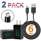 2pack-agoz-micro-wall Agoz Pack Travel Wall Charger Adapter Micro Usb Cable For
