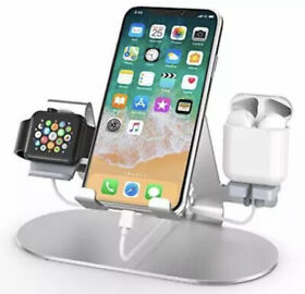 Sns-192-b07sf5z66k 3 In 1 Aluminum Charging Station For Apple Watch Charger Stand Dock Iwatch