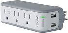 3-outlet Mini Belkin Surgeplus Swivel Charger Travel Protector Surge