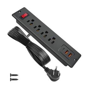 By213-i042k-c 4 Leaf 20w Pd Usb C Recessed Power Strip Desktop Socket Outlets 3 Pd20w