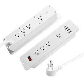 Pt-0084 4 Leaf 8 Outlets Dual Side Usb C Recessed Power Strip Flush Mount Charging Station B