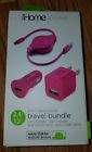 4326671204 Ihome Iphone Pink In Rapid Charge Travel Bundle 812350084650