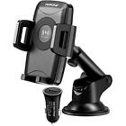 4344561379 Mpow Car Cradles Mounts Qi Wireless Fast Charger Mount Washable