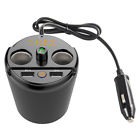 4894660147672 Unbranded Cup Shape Dual Usb Car Charger Black