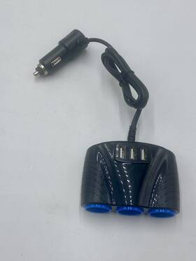 B848 5mintech 12v Power Adapter Plug 3 Way Usb Car Charger Cigarette Lighter Socket Splitter