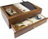 611901463667 Decor Oak Grain Executive Mens Wood Valet Storage