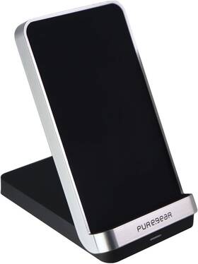 63458pg 711181037630 Puregear 7.5/10w 2-coil Fast Wireless Charging Stand For Qi Devices - Black