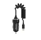 681131159593 Blackweb Car Charger With Usb Port Coiled Lightning