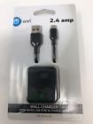 681131229845 Onn Wall Charger With Foot Black Micro Usb