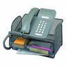 735552160284 Safco Onyx Mesh Telephone Stand With Drawer Black