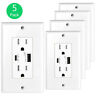 738635374233 Kingsale Wall Ac Power Receptacle With Dual Usb