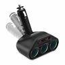 761780176322 Socket Car Charger Cigarette Lighter Adapter Splitter Fast