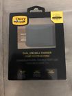 78-51262 Otterbox Dual Usb Wall Charger Amp High Speed Charge Black