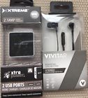 8051060 805106886110 Xtreme Port Amp Home Charger Black Earbuds