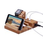 9105144xpgab5231 Us Bamboo Wood Charging Station Charger Dock Stand 191558826119