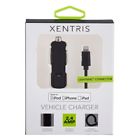 97738597476 Xentris Apple Lightning Connector Vehicle Charger Black Foot 097738597476