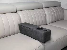 Et-e005-p Abbyson New Home Power Armrest Pad Wireless Charging With Cup Holder Usb Port