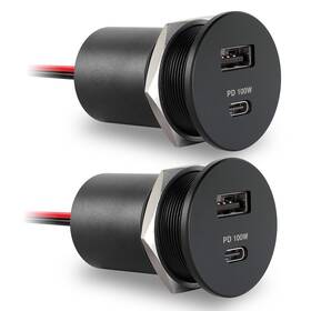 Ace-100-usb-a Acegoo Ace-100-usb-a/c 118w 12v Usb Outlet 100w Type-c Laptop Car Charger 18w Qc3.0 Usb-a Dual Port