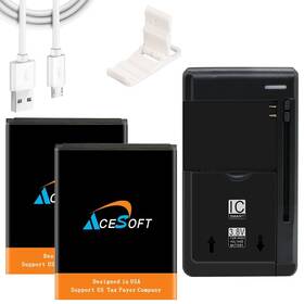 3310l Acesoft 2 X 2250mah Battery Home Charger Cable Bracket For Coolpad Legacy Go Phone