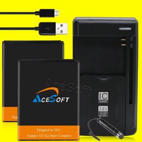 4044n Acesoft High Grade 2 X 1520mah Battery Wall Charger Cable Stylus F Alcatel Go Flip