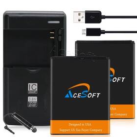 4044w Acesoft High-performance 2 1520mah Battery Charger Cable Stylus F Alcatel Go Flip