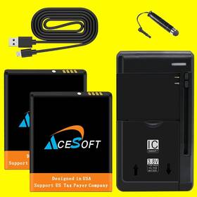 Cp3648 Acesoft Li Ion 2 2550mah Battery Universal Charger Cable F Coolpad Legacy Sr Usa
