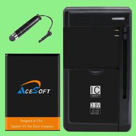 Ot-875t Acesoft Long Lasting 950mah Battery Office Charger F Alcatel One Touch Sparq Ii