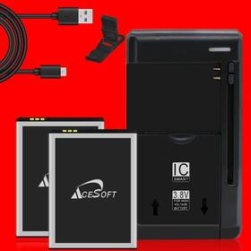 Sch-r480c Acesoft Superior Quality 2x 1370mah Battery Charger Cable F Samsung Comment 3