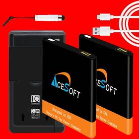 Sm-g715a Acesoft High Grade 2x4150mah Battery Charger Cable F Samsung Galaxy Xcover Pro