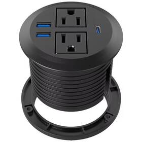Adrinfly 313086989924 2-outlets 2 Usb-a 1 Usb-c 20w Fast Charging Flush-mount For Workspace Essent