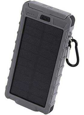 Aduro 849813035775 Powerup Solar 10 000mah Dual Usb Backup Battery Pw-10k12-sbt-gray - Grey