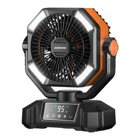Hy-8136s Aerkine Camping Fan Rechargeable Battery Powered - 20000mah Portable Tent Fans With L