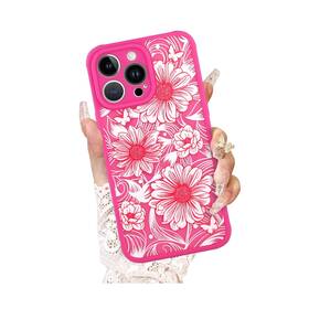 14pmpink-1719682-whiteflower Aigomara Magnetic For Iphone 14 Pro Max Case 6.7 In White Flower P... Fast Ship