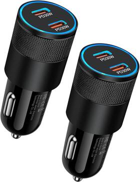 Ailkin 711181671636 60w Usb C Car Charger 2 Pack Cigarette Lighter Adapter Fast Chargi