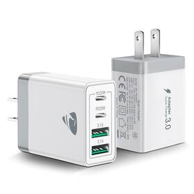 Aiminu 936878814361 2-pack Usb C Wall Charger 40w Fast Block 4-port Pd Power Adapte