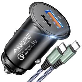 67.5w Ainope H78-h Usb C Car Charger Pd 45w Fast Charge Mini Metal