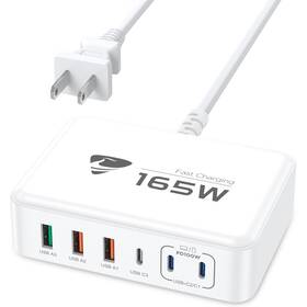 100w Aione 936878834666 Usb C Charger 165w Charging Station 6port Gan Block Pd