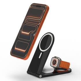 Lc99 Aitek Power Wireless Charging Station 3 In 1 Phone Charger Stand Foldable Magsafe Charg