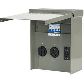 Al-rvpl01 Aliestfdno Temporary Power Outlet Panel Thicker Rv Electrical With 20 30