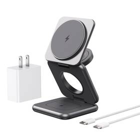Alilong 976621050493 3 In 1 Charging Station For Apple Multiple Devices Zinc Alloy Foldable Trave