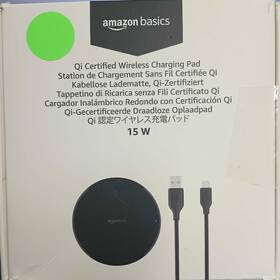 Wpc15-1tcna Amazon Basics 15w Qi Certified Wireless Phone Charger Pad Fast Charging - Black