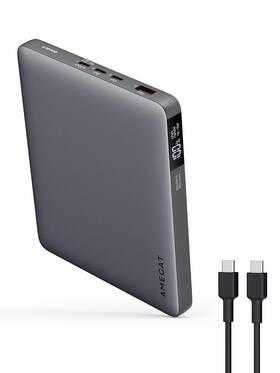 Pbq2012 Amegat 100w Laptop Power Bank 20000mah Portable Charger Usb C Small Grey